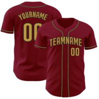 Custom Crimson Baseball Shirt – Polyester Material