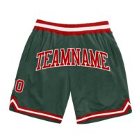 Custom Basketball Shorts – Green, Red & White