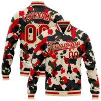 Custom 3D Red Camo Bomber Plane