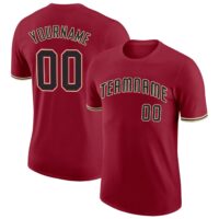 Custom Performance T-Shirt – Maroon & Black